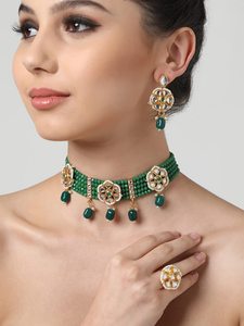 Ensemble de bijoux de mariage Weiman, collier et boucles d'oreilles élégants en forme de goutte d'eau, sertis de CZ, plaqué or blanc et or rose - Product Image 1