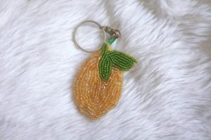 Beautiful Handcrafted Embroidered Beaded <b>Keychain</b> Stylish Bag Charm and Key Holder Gift - Product Image 3