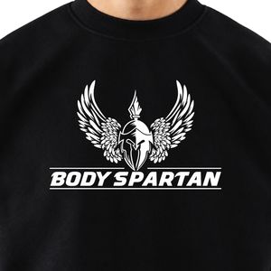 <b>Men's</b> <b>Black</b> Crewneck Sweatshirt Heavyweight <b>Fleece</b> Pullover Long Sleeve Casual Athletic Streetwear Training Apparel Wear - Product Image 2