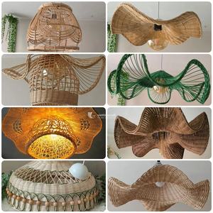 Lámpara Colgante de Mimbre en Forma de Ola, Lámpara Colgante de Mimbre Tejida a Mano para Decoración del Hogar Estilo Boho, Fabricante de Vietnam - Product Image 4