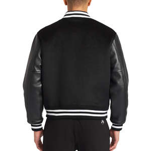 Chaqueta de Béisbol OEM Graffiti para Hombre, Chaqueta Universitaria Personalizada con Logotipo, Chaqueta Varsity con Mangas Bordadas - Product Image 5