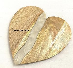 Planche à découper de luxe en bois d'acacia et résine, grande taille, écologique, design moderne, vente en gros - Product Image 3