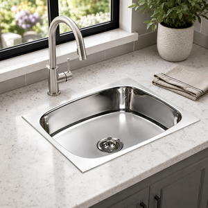 Stainless Steel Rectangular Undermount Single Bowl <b>Kitchen</b> <b>Sink</b> Modern Deep Wash Basin Multi-Function Utility <b>Sink</b> 5 Year - Product Image 2