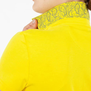 Polo pour femme à manches courtes en coton respirant, coupe ajustée, haut décontracté d'été, léger, confortable, doux, col classique, idéal - Product Image 5