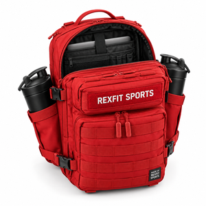 Mochila para equipo de fitness al aire libre para sesiones de entrenamiento, bolsa deportiva personalizada con bolsillos laterales y almacenamiento seguro con cremallera para gimnasio. - Product Image 2