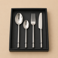 Ensemble de fourchettes, cuillères et couteaux à salade en acier inoxydable, très vendu, avec un design de poignée élégant