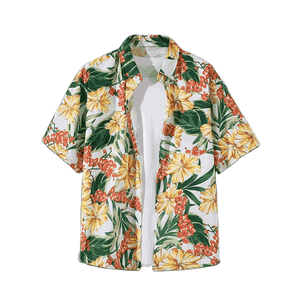 Chemise Hawaïenne Premium pour Homme à Séchage Rapide, Confortable, Imprimé Numérique Uni, 100% Polyester et Tissu Éponge en Polyester pour l'Été - Product Image 1