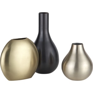 Elegante florero de acero, accesorio de decoración para el hogar contemporáneo, adecuado para arreglos florales frescos o artificiales en mesa. - Product Image 3