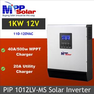 Inversor Solar de Onda Pura PIP1012LV-MS 1KW 120V 12V con Cargador Solar MPPT de 40A y Cargador de Red de 20A, Monofásico AC 99% - Product Image 2