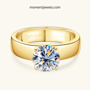 S925 Sterling Silver Rhodium Plated Classic Moissanite Engagement <b>Ring</b> 2 Carat Brilliant Cut Solitaire Wedding Jewelry for Women - Product Image 4