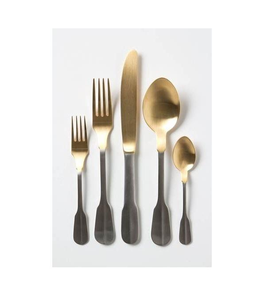 Ensemble de couverts de luxe en métal, style rétro, en titane doré, fourchettes de table pour pâtes et fruits, taille fine, style occidental - Product Image 6