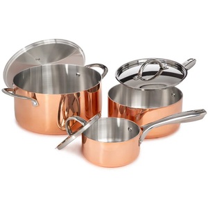 OEM Handmade Style Hammered Copper Saute <b>Pan</b> Premium Triply Copper Stainless Steel <b>Frying</b> <b>Pan</b> Luxury Mirror Polished Cookware - Product Image 6