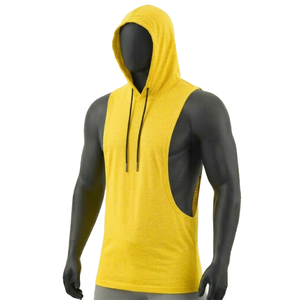 T-shirt de fitness pour homme avec logo personnalisé, veste de sport respirante à capuche, gilet de sport sans manches, sweat-shirt de sport sans manches, débardeur pour homme - Product Image 5