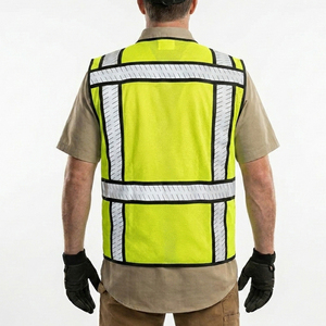 Veste de travail pour adultes, vêtements de chantier, produit tendance, veste de travail réfléchissante de couleur unie - Product Image 3