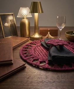 Best Seller Woven Sunburst <b>Table</b> <b>Mat</b> and Shell Napkin Holder Bulk Export Quality Hospitality Tableware - Product Image 2