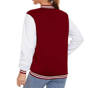 แจ็คเก็ตวาร์ซิตี้ลายสก็อตสำหรับผู้หญิง ขายส่ง ปักโลโก้ได้ กันลม เป็นมิตรกับสิ่งแวดล้อม ระบายอากาศได้ดี แขนหนัง ใส่ได้ทุกฤดู ขนาดปกติ - Product Image 2