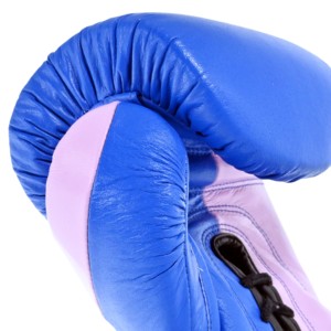 Guantes de Boxeo RYDOM Azules y Rosas con Cordones, Logotipo Personalizado, OEM, Venta al Por Mayor, Marca Privada, Equipo para Sparring, Kickboxing y Saco de Boxeo - Product Image 5