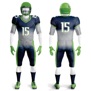 Conjunto de Uniforme de Fútbol Americano Personalizado para Hombre, Manga Corta Ajustada, Color Degradado, Sublimado, Absorbente de Humedad, 100% Poliéster - Product Image 1