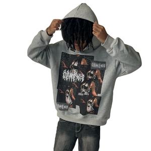 Classique Punk épicé fille motif brodé 100% coton pulls à la mode Streetwear Hip Hop Style sweats à capuche pour hommes hiver - Product Image 1