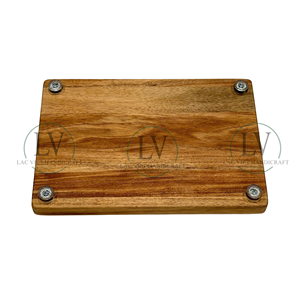 Planche à découper en bois d'acacia rustique, lot de 3 planches à découper avec base antidérapante pour la cuisine, la cuisson, la décoration intérieure, en provenance du Vietnam - Product Image 5