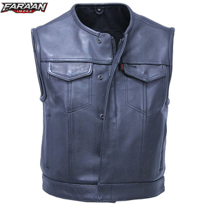 Veste de moto en cuir imperméable pour homme, style mode, pour la conduite en extérieur, vente en gros, plusieurs tailles - Product Image 1