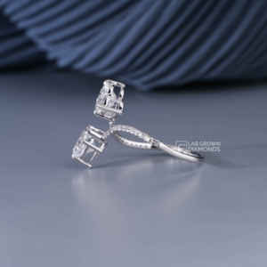 Anillo de Diamante Cultivado en Laboratorio con Corte Corazón y Redondo, Plata de Ley S925, Metal Blanco de Lujo, 28 Piezas, 2.1ct, Claridad EF, Regalo para Mujer - Product Image 4