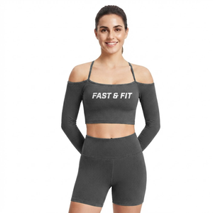 Nouveauté : Ensemble short et soutien-gorge léger, de haute qualité, design personnalisé, longueur genou, uni, pour femmes - Product Image 1