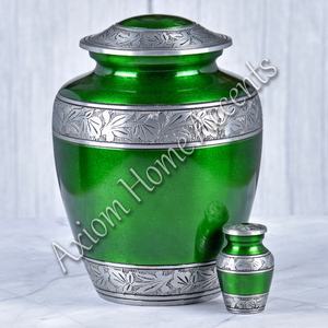 Urna de cremación de aluminio hecha a mano con acabado moderno Hermosa urna de tributo por Axiom Home Accents - Product Image 3