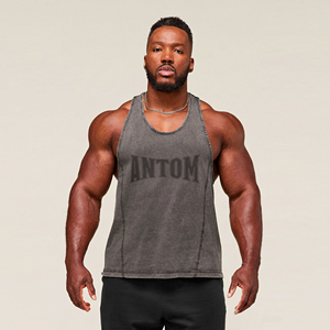 <b>Stringer</b> Gym <b>Vest</b> Fitness Singlet Breathable Cotton Bamboo Sleeveless Workout Muscle Bodybuilding Mens Tank Top Athletic - Product Image 3