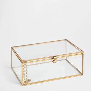 Boîtes à bijoux en fer poli plaqué or, faites à la main par des artisans, design indien moderne et traditionnel, décoration durable, rangement - Product Image 1