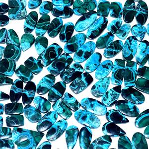 Paires de pierres précieuses de chrysocolle de malachite de haute qualité pour boucle d'oreille paire de pierres précieuses pour boucle d'oreille mousse Cabochon paire pour boucle d'oreille - Product Image 3