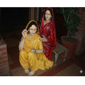 Fabricantes de Estatuas de la Cultura Punjabi, Estatuas de Mujer en Fibra, Decoración para Bodas, Estatuas de Bienvenida a Precios Accesibles - Product Image 1