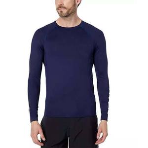Men's XL Size <b>Thermal</b> Compression Athletic Workout Shirt Long Sleeve Breathable Lightweight Base Layer Solid Color Rash Washed - Product Image 6