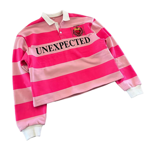 Camiseta Polo 2026 Popular Casual Oversize Corta con Logo Personalizado Estilo Urbano Holgada con Bloques de Color en Contraste y Rayas Estampadas - Product Image 4