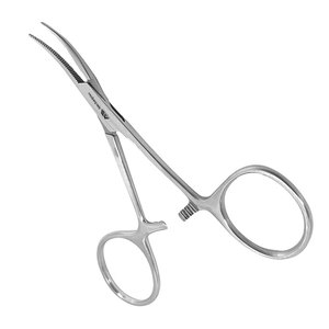 Pinces Adson et pinces Kocher en acier inoxydable dentelées et courbées pour la dissection des tissus mous, fournitures médicales manuelles - Product Image 3