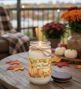 Ensemble de bougies artisanales de luxe pour Thanksgiving dans des pots Mason - Décoration écologique pour la maison et cadeaux festifs - Product Image 3