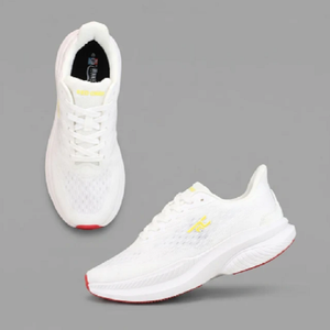 White Low Ankle Running <b>Shoes</b> <b>for</b> <b>Men</b> Breathable Lace Up Sports Sneakers Lightweight Cushioned Footwear <b>for</b> Training and Fitness - Product Image 5