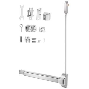 Barre anti-panique verticale en acier inoxydable de 28 pouces pour porte commerciale, dispositif d'évacuation d'urgence - Product Image 1