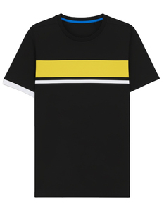 T-shirt uni pour homme à manches courtes en polyester/coton, élégant, décontracté, respirant, séchage rapide, OEM - Product Image 1