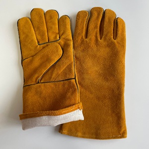 High Quality Golden Yellow Men's Argon Arc Welding <b>Gloves</b> High Temperature Resistant Safety Work <b>Gloves</b> for Men Anti-scalding - Product Image 2
