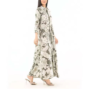 ชุดเดรสผ้าออร์แกนซ่าปักลายวินเทจ MUMU แขนสั้น ผ้ายืดผสมโพลีเอสเตอร์ ชายผ่า เหมาะสำหรับใส่ทุกวันทุกฤดู - Product Image 1
