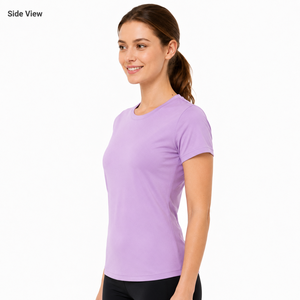 Camiseta Deportiva de Manga Corta Personalizada para Mujer, para Gimnasio, Entrenamiento, Fitness, Marca Privada OEM - Product Image 4