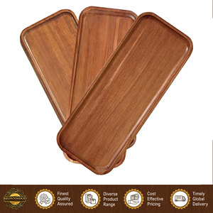 Assiettes en bois de qualité supérieure, plateau de service en bois d'acacia pour apéritifs/fromages/sandwichs/desserts/fruits/biscuits à prix avantageux - Product Image 6