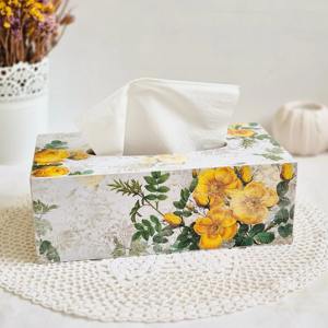 Caja de pañuelos de madera impresa UV de alta calidad para exhibición de marca, soporte de suministro al por mayor - Product Image 1