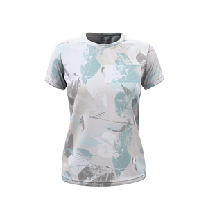 เสื้อยืดออกกำลังกายผู้หญิงไซส์ใหญ่ ทรงเข้ารูป แขนสั้น ระบายอากาศได้ดี เป็นมิตรกับสิ่งแวดล้อม มีโลโก้ เหมาะสำหรับเล่นโยคะและออกกำลังกาย สวมใส่สบาย - Product Image 5