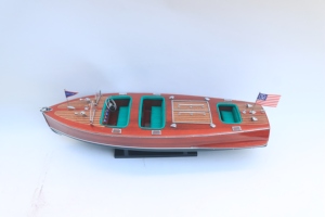 Maqueta de Velero de Madera Hecha a Mano CHRIS CRAFT, Decoración de Mesa Independiente con Temática Oceánica, Coleccionable de Arte Antiguo Personalizado - Product Image 4
