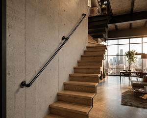 Heavy Duty Stainless Steel Industrial Porch Pipe Stair Handrail 11FT with 440LBS Load Capacity for Home Commercial Use OEM Brand - Product Image 4