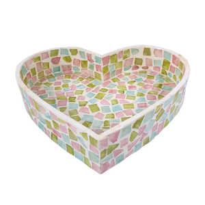 Plateau en MDF fait main en forme de cœur avec motif de fruits, élégant, vintage, rustique, plateau de service décoratif pour la maison, cadeau - Product Image 2