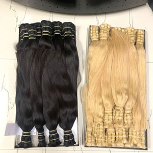 Extensions de Cheveux Humains Indiens Bruts 100% Vierges, Tissage Double Trame à la Machine, Non Traités, Toutes Couleurs Disponibles - Product Image 4
