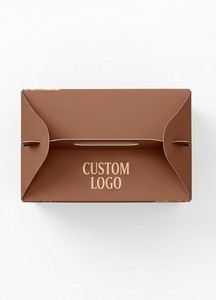 Boîte auto-élevante en papier kraft avec logo personnalisé, forme rectangulaire, impression quadricolore, emballage alimentaire - Product Image 4